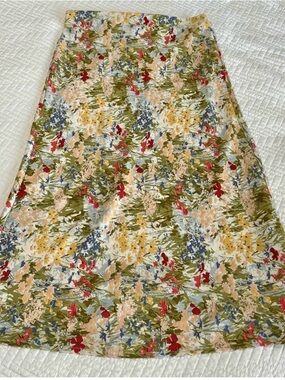 Rachel Zoe Floral A-Line Midi Skirt